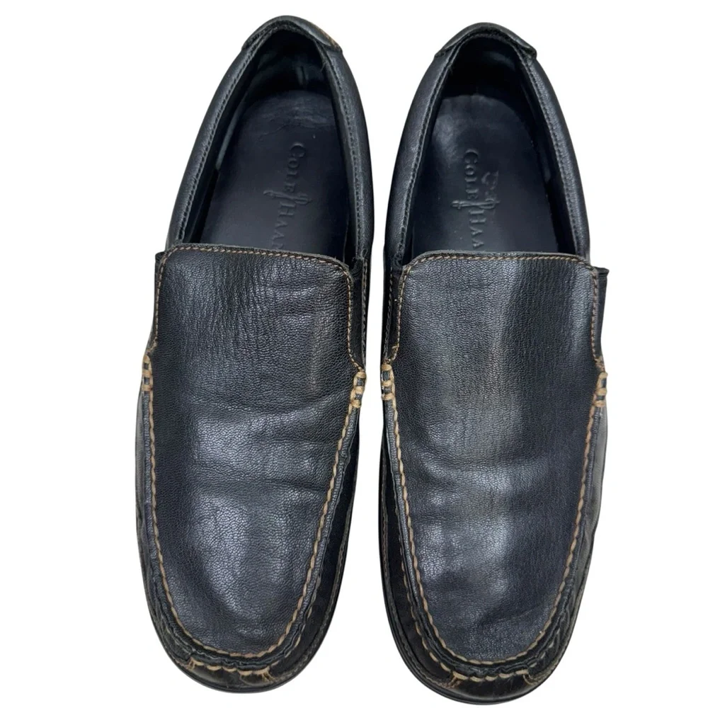Cole Haan Tucker Venetian Loafers Men's Size 10 Black Leather Driving Shoes - Picture 4 of 13